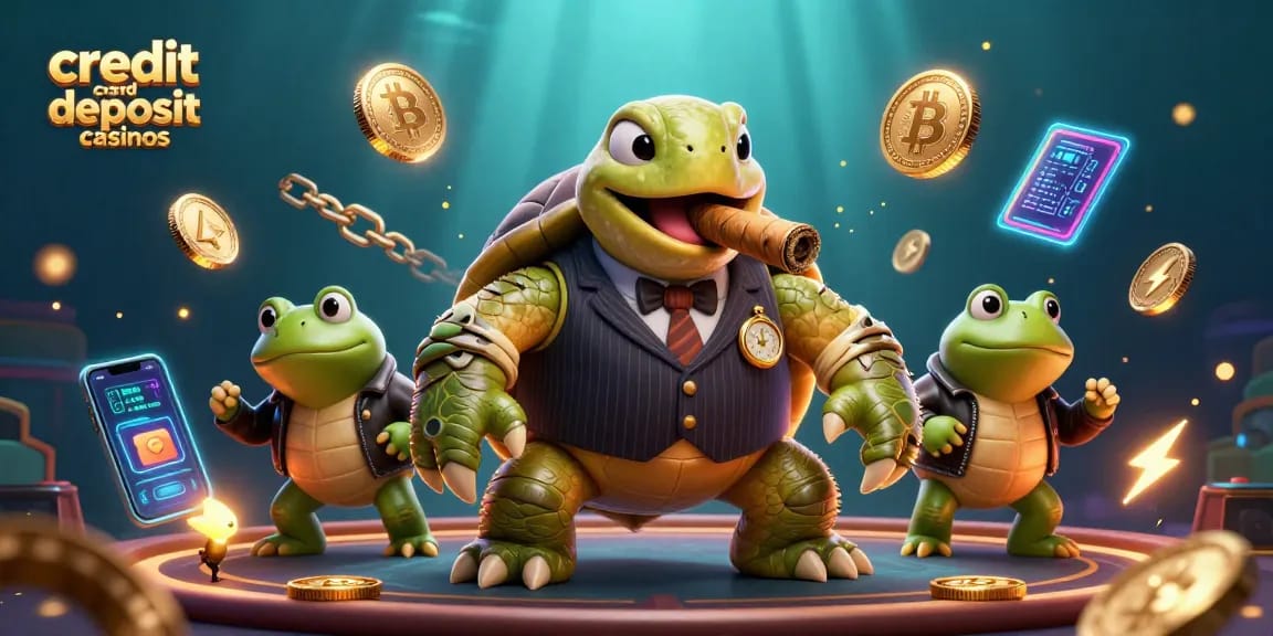 Experience the excitement at credit card deposit casinos with vibrant characters and dynamic gaming elements.
