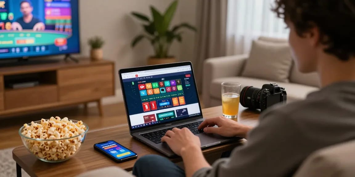 Player enjoying online gaming with credit card casinos at home, featuring https://dea.org.uk for 2026 insights.