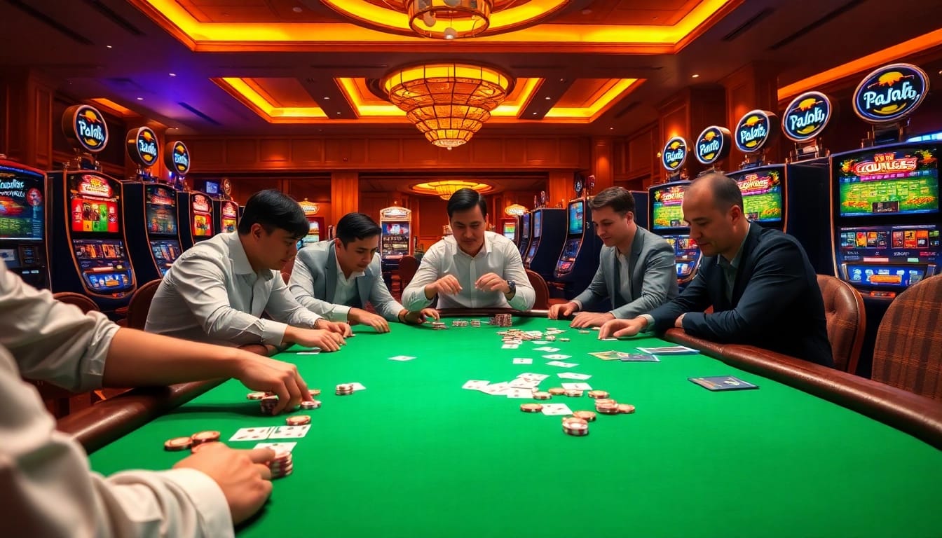 Experience thrilling gameplay at go8.com with vibrant casino visuals and excited players.
