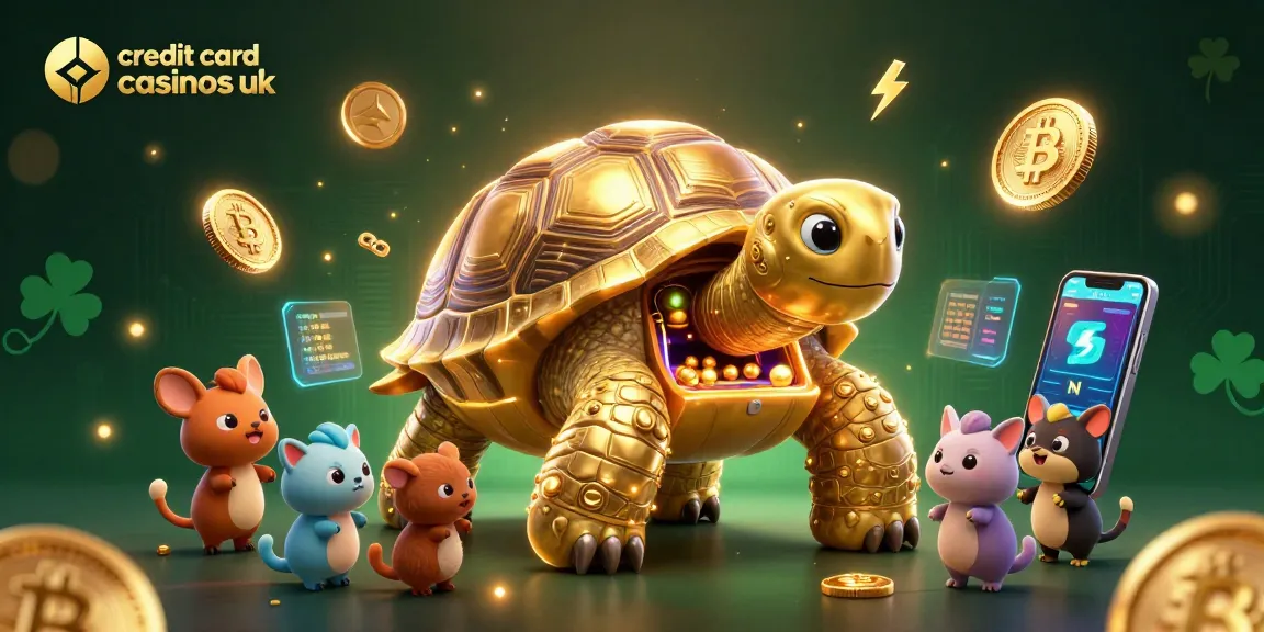 Engage with credit card casinos uk featuring vibrant characters in an exciting casino scene.