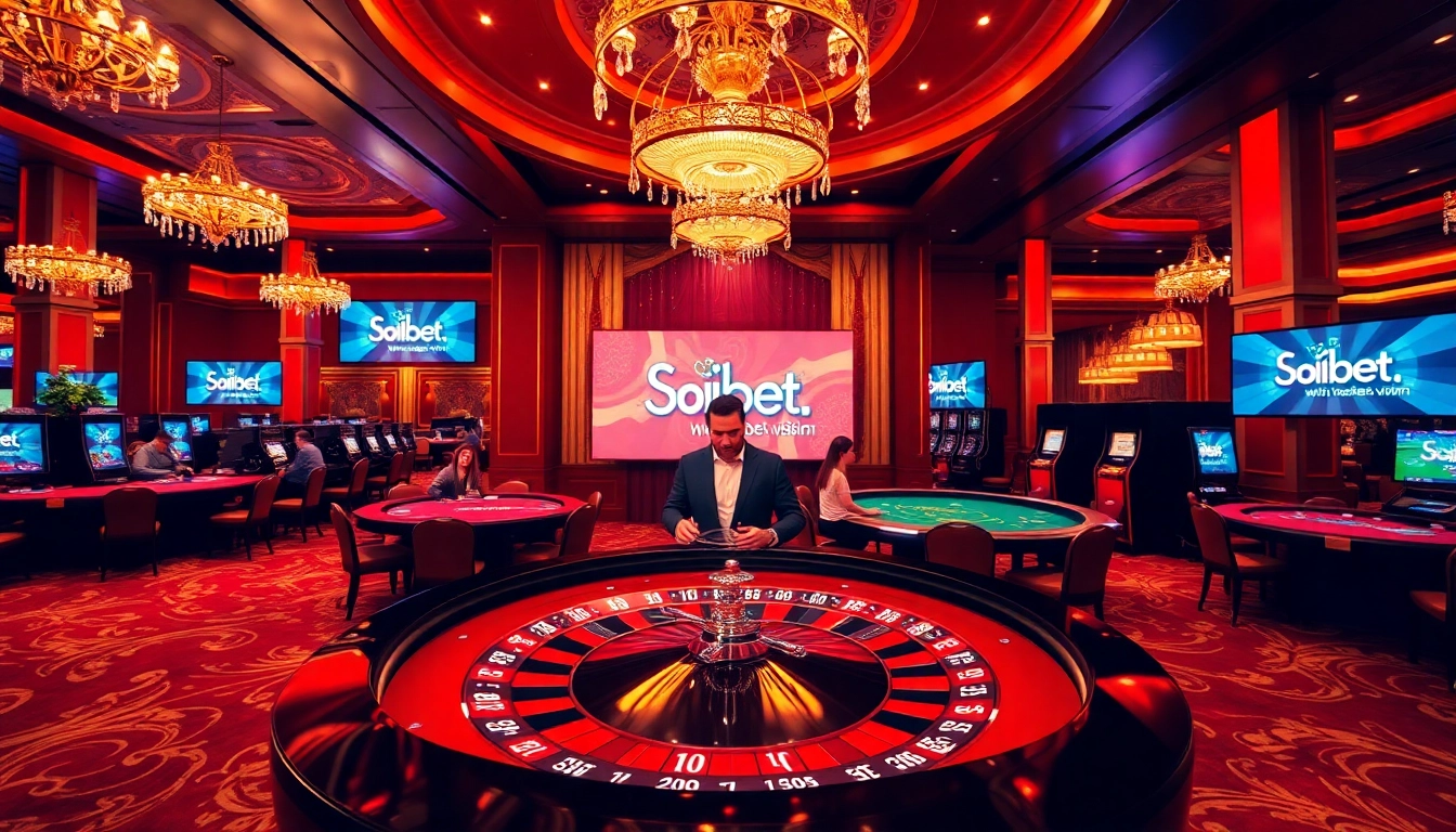 Experience the thrill of gaming at https://soibet.vision/ with vibrant casino visuals showcasing excitement and luxury.