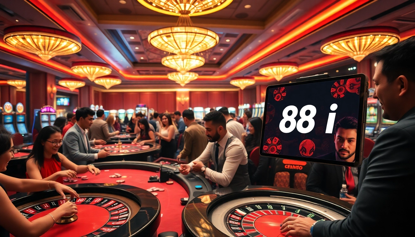 Experience thrilling bets and casino excitement at 88i with vibrant tables and engaging players.