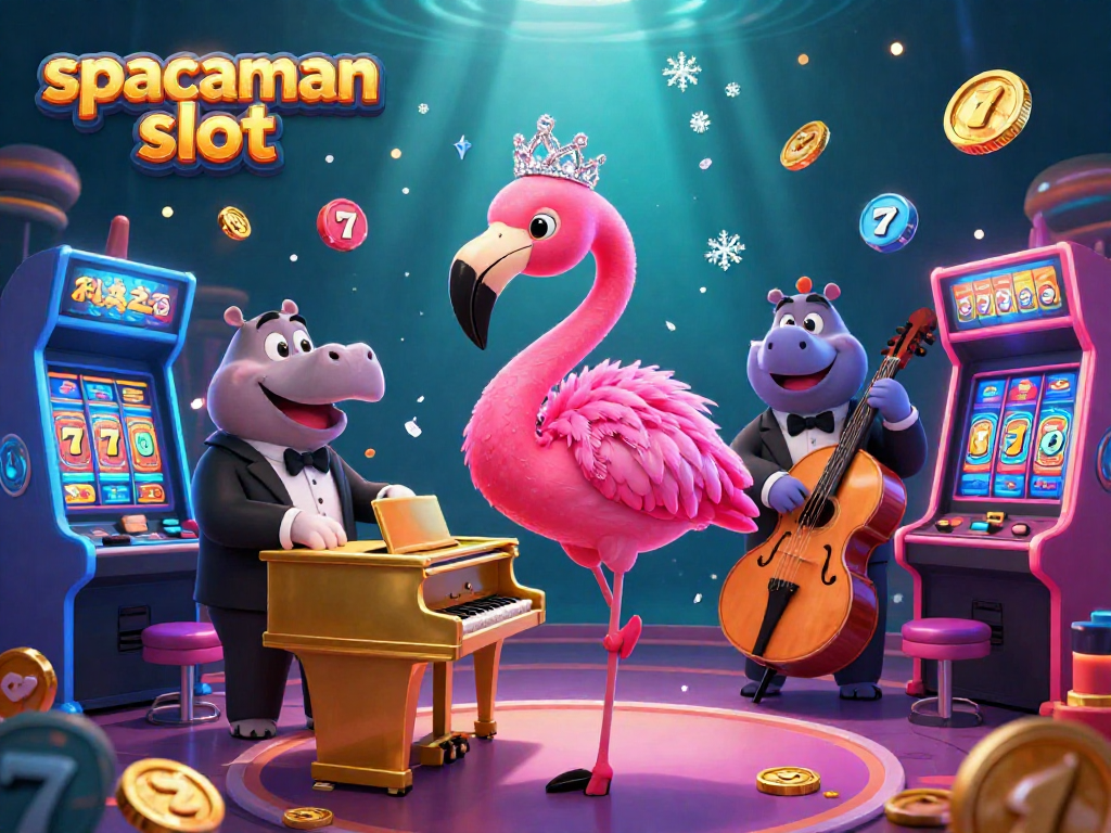 Spin the spaceman slot for thrilling jackpot chances in this vibrant 3D casino illustration.