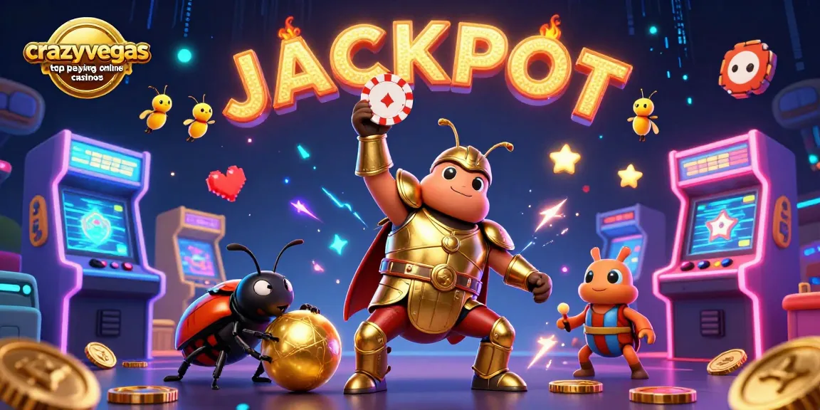 Experience the thrill of crazyvegas top paying online casinos with winning characters in a vibrant gaming scene.