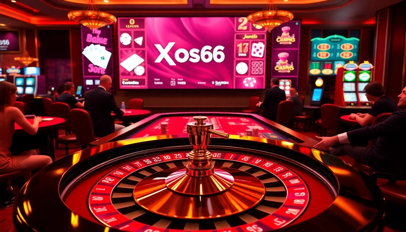 Xoso66 gaming table with players placing bets on an exciting roulette scene.
