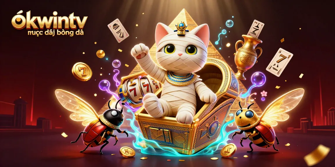 Watch the dynamic action of okwintv trực tiếp bóng đá with colorful animations and casino elements.