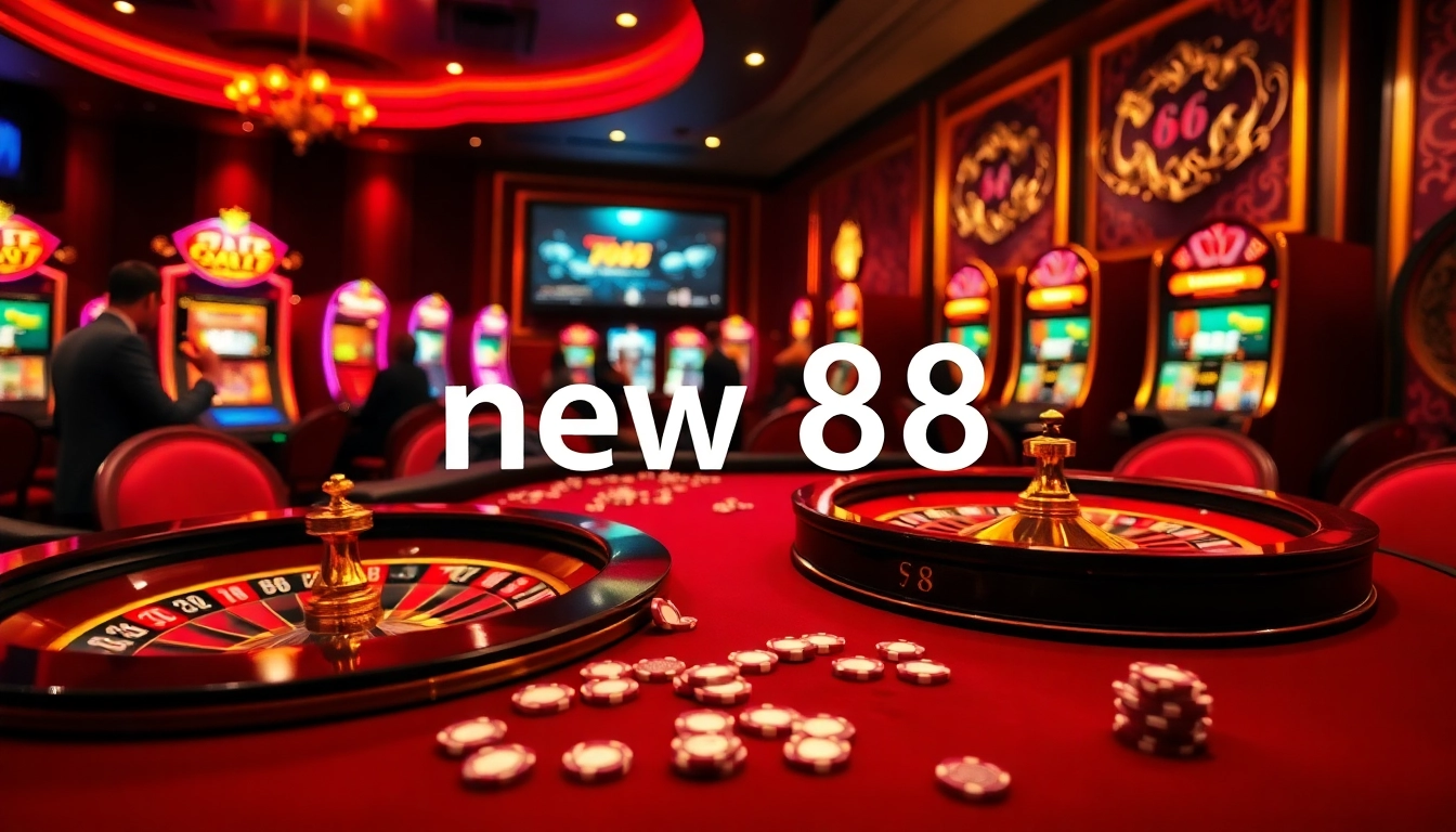 Experience thrilling gameplay at new 88 with exciting casino elements and vibrant slot machines.
