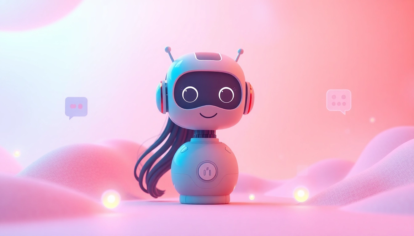 Engaging AI character for sex AI chat in a vibrant digital landscape