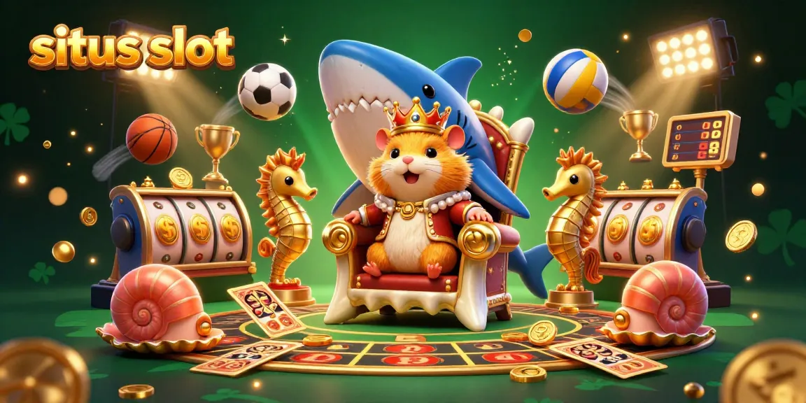 Slot gacor di situs slot dengan simbol jackpot dikelilingi karakter unik di kasino.