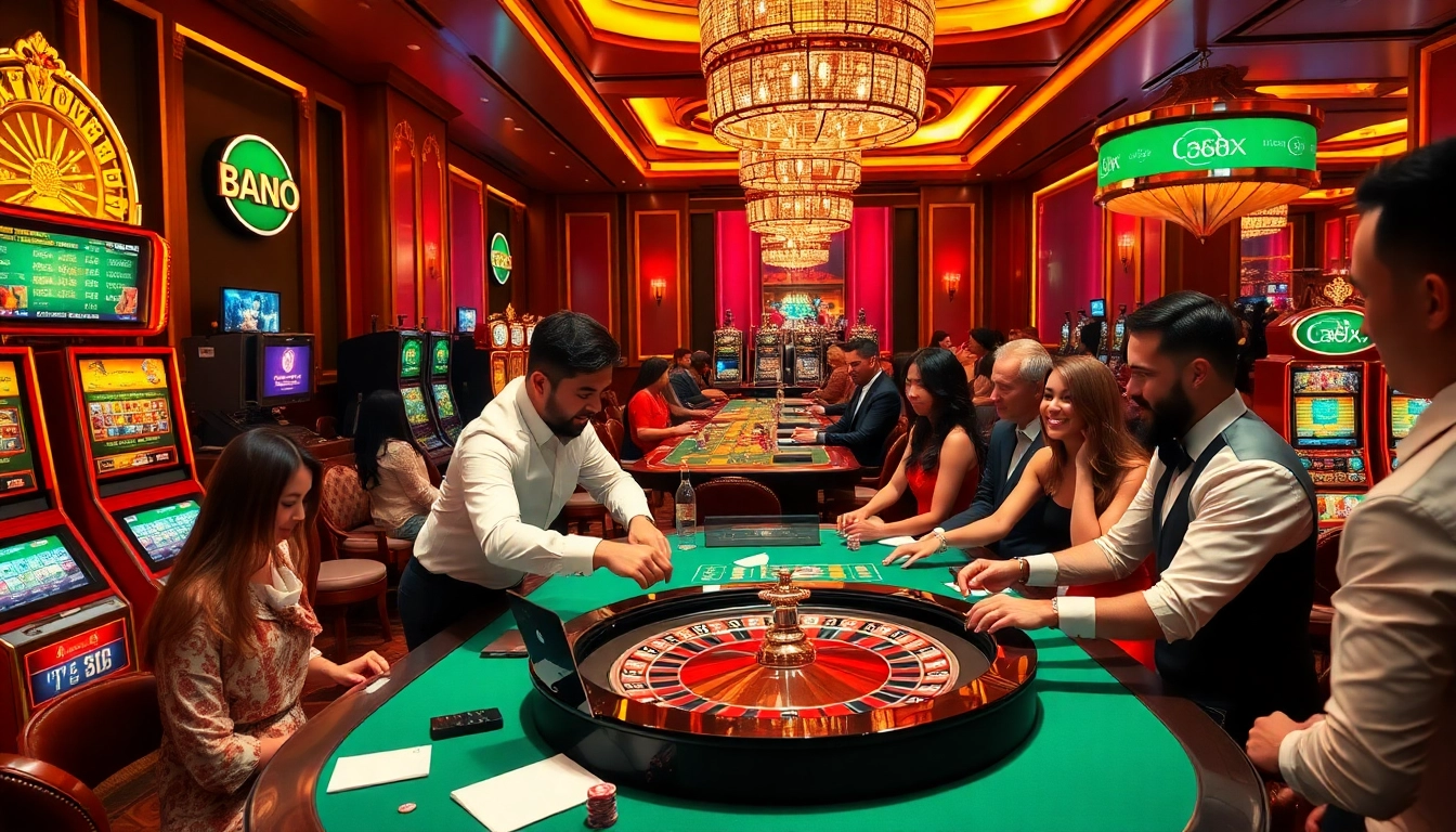 Feel the excitement at https://lc88x.com/ with players engaging in thrilling casino games amidst luxurious surroundings.