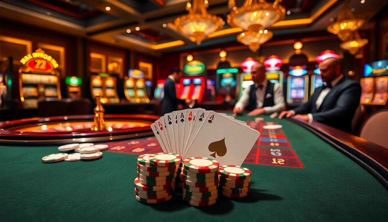 Engage in an exciting game at 79king casino with vibrant tables and professional gamblers.