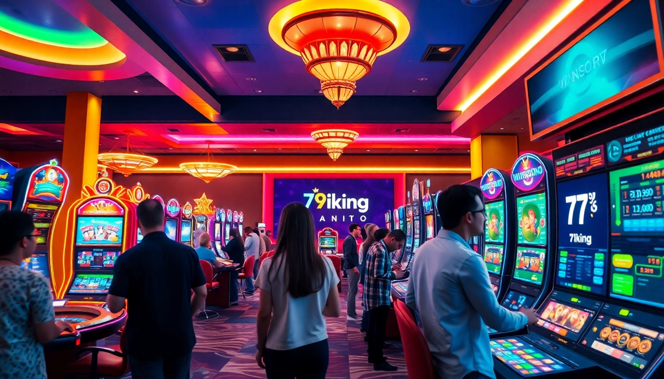 Erleben Sie das aufregende Gaming im 79king Casino mit lebhafter Atmosphäre und engagierten Spielern.
