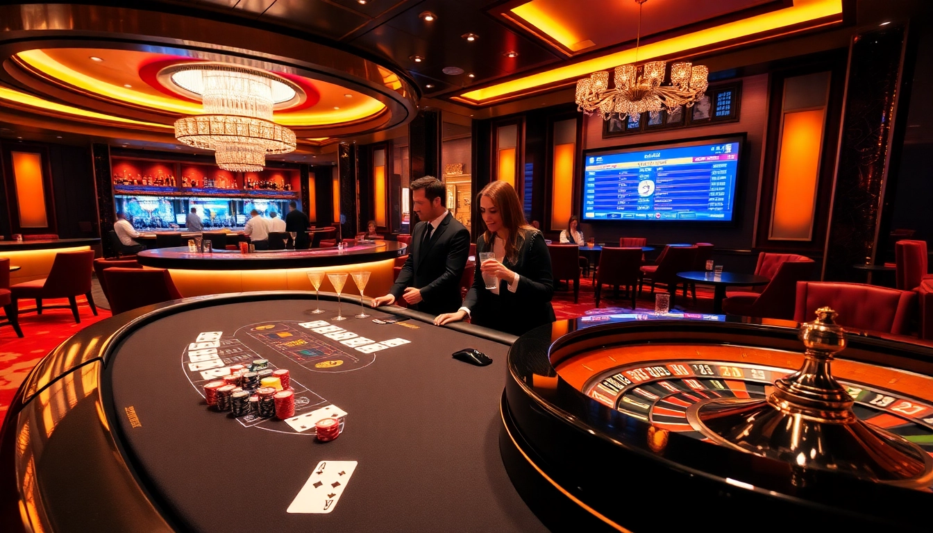 Engaging players at a luxurious blackjack table at https://789f.living/, showcasing vibrant casino excitement.