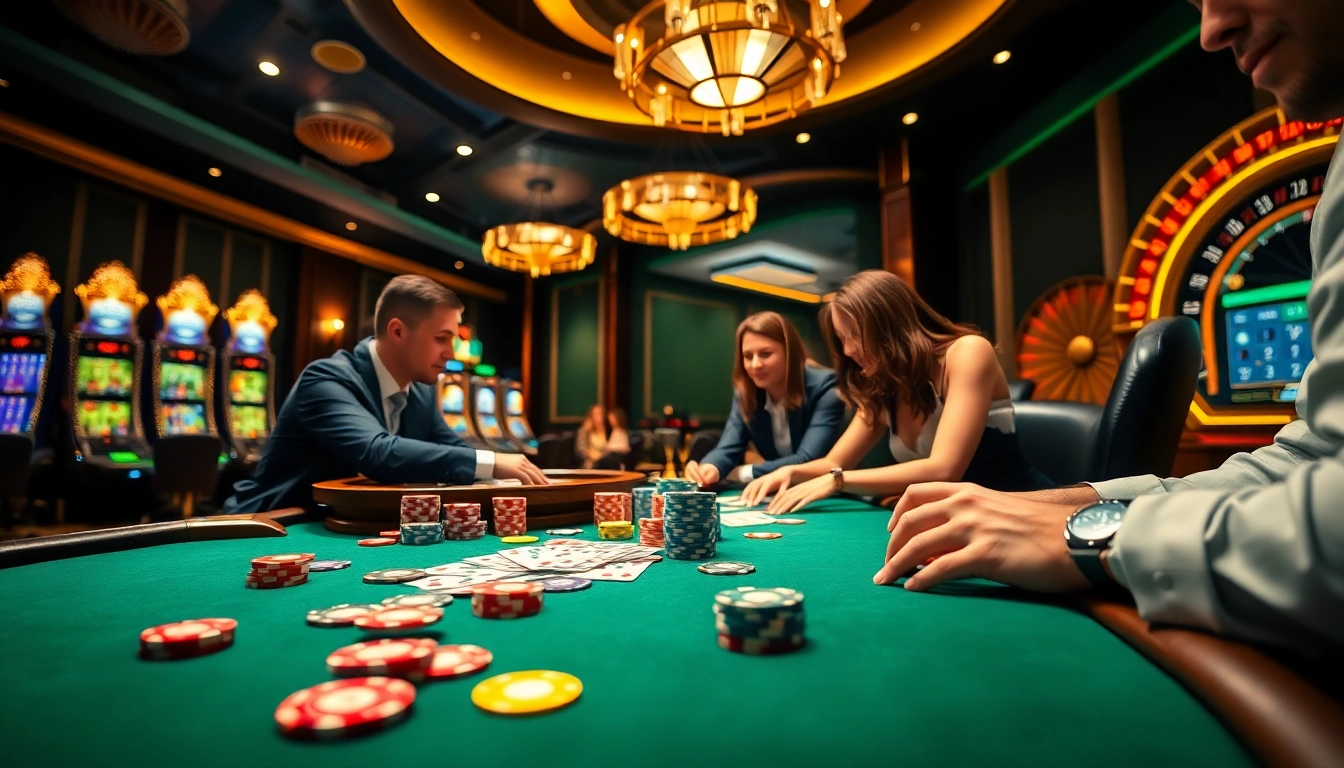 Experience Rr88it casino excitement with a vibrant table of poker chips and cards.