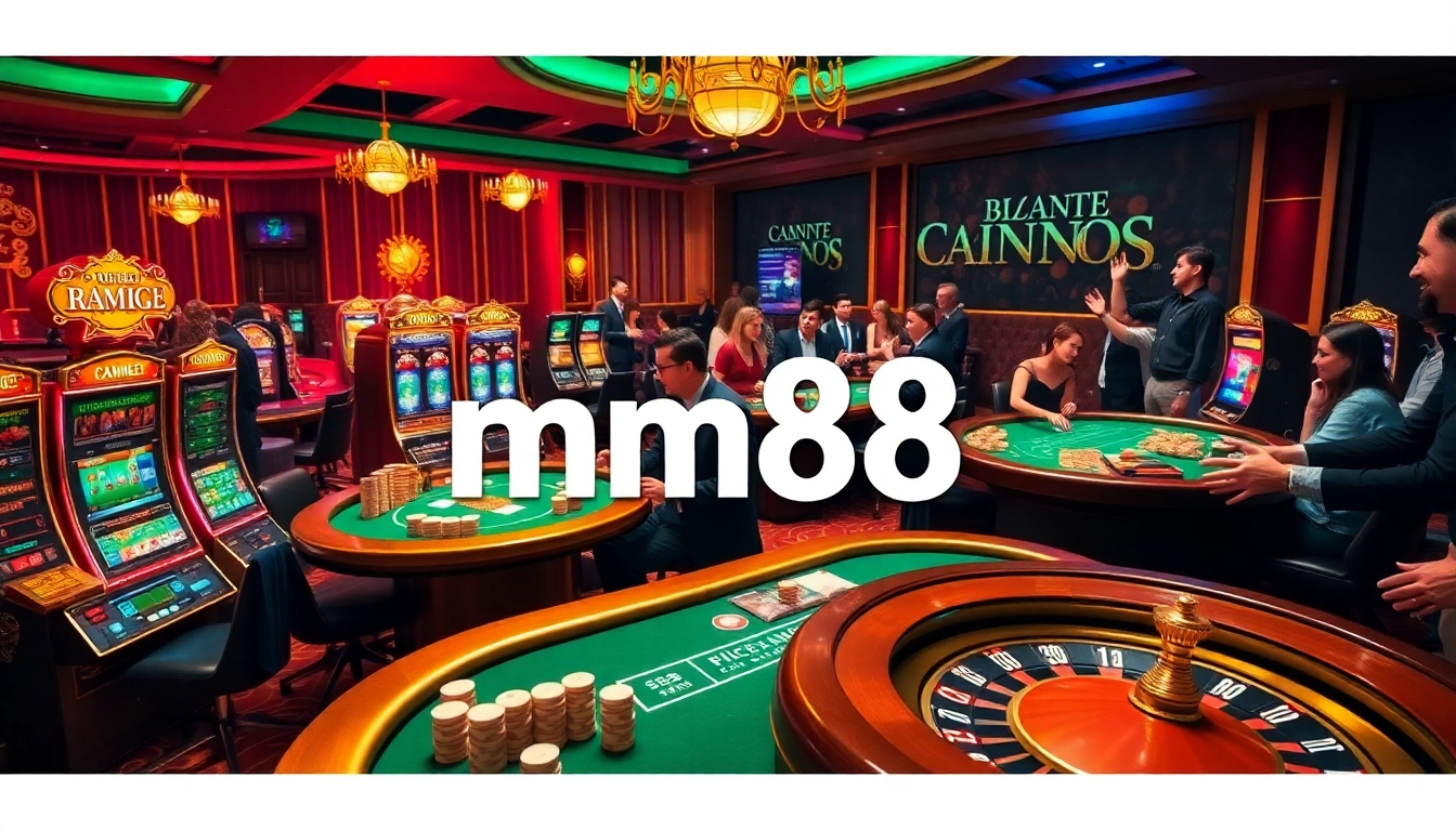 Experience excitement in mm88 with vibrant casino tables and thrilling gambling atmosphere.