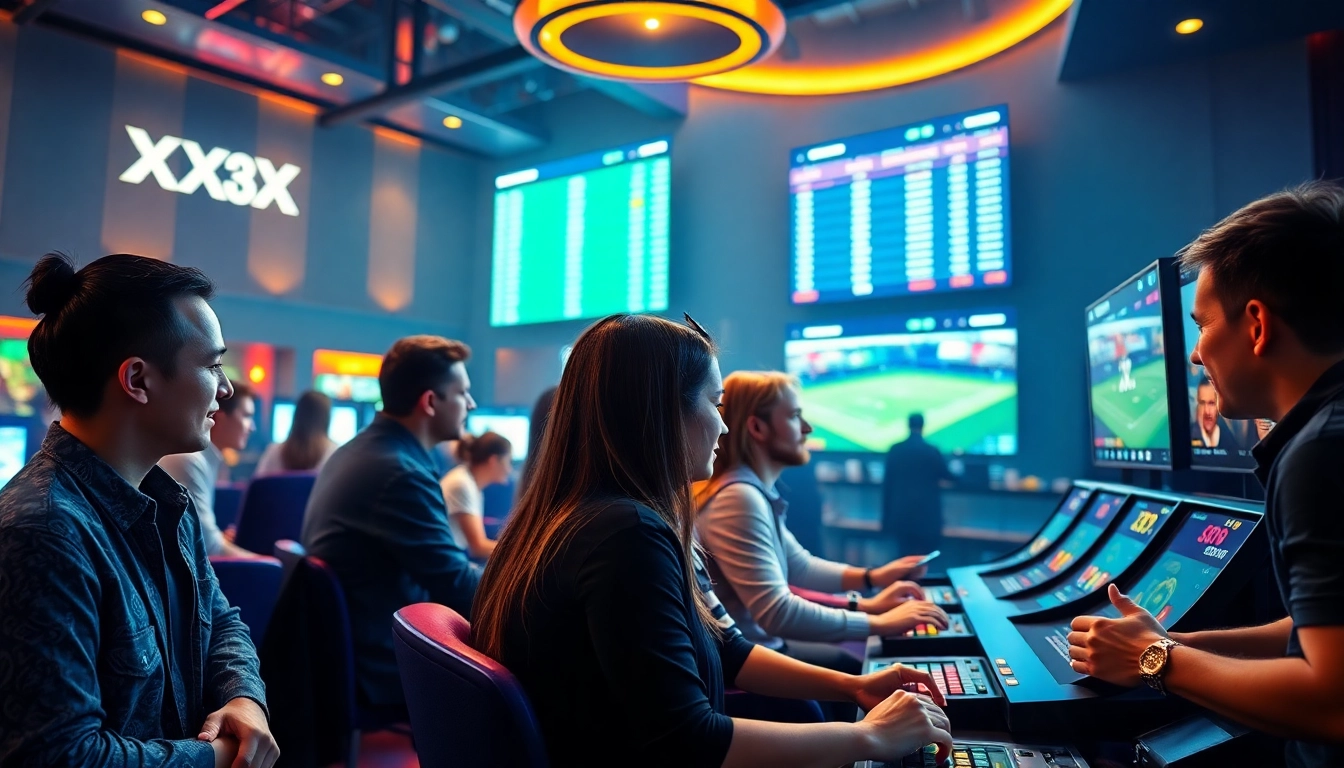 Experience the innovative online betting environment of XX88 HOW, featuring modern gaming interfaces and excited players.