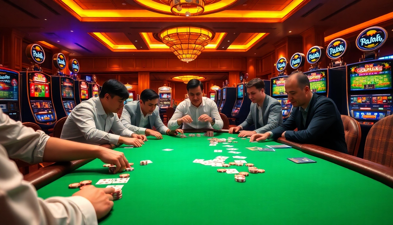 Experience thrilling gameplay at go8.com with vibrant casino visuals and excited players.