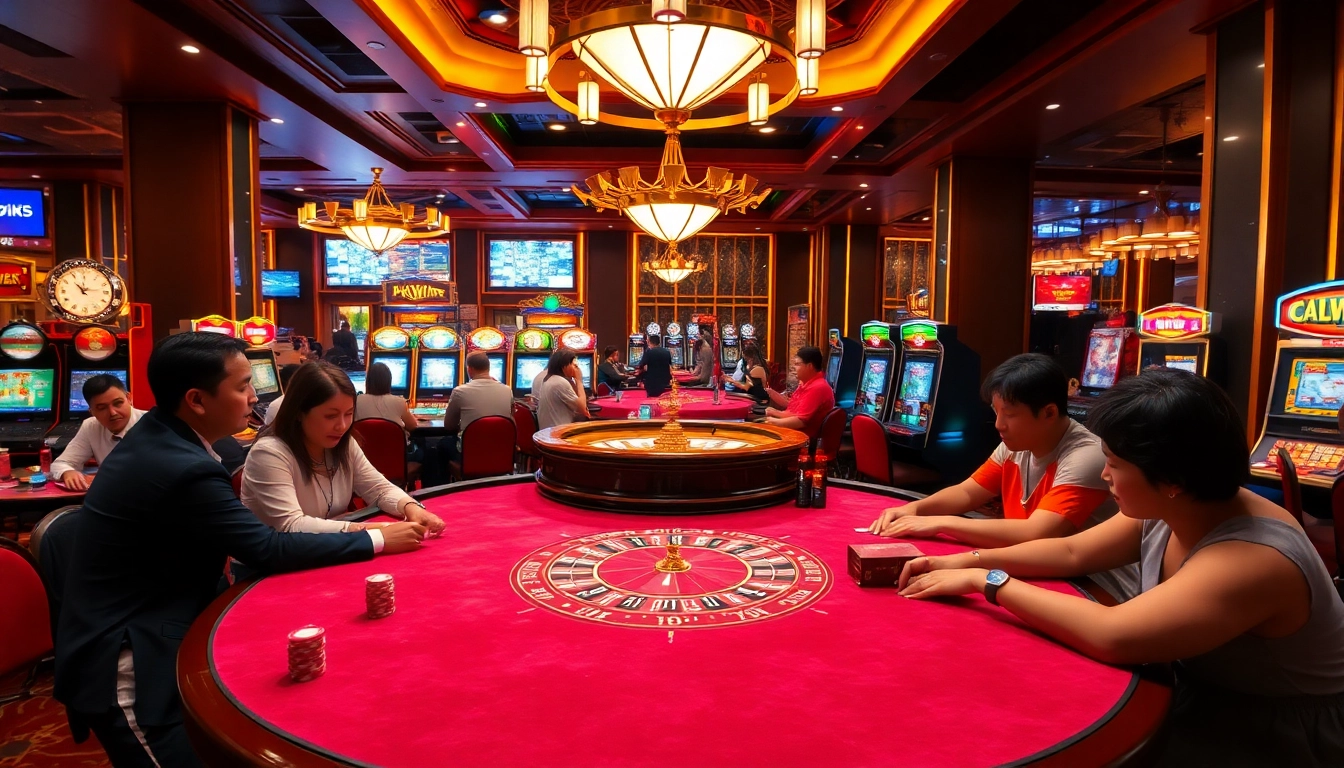 Experience the thrill of gambling at KK VIN's vibrant casino table.