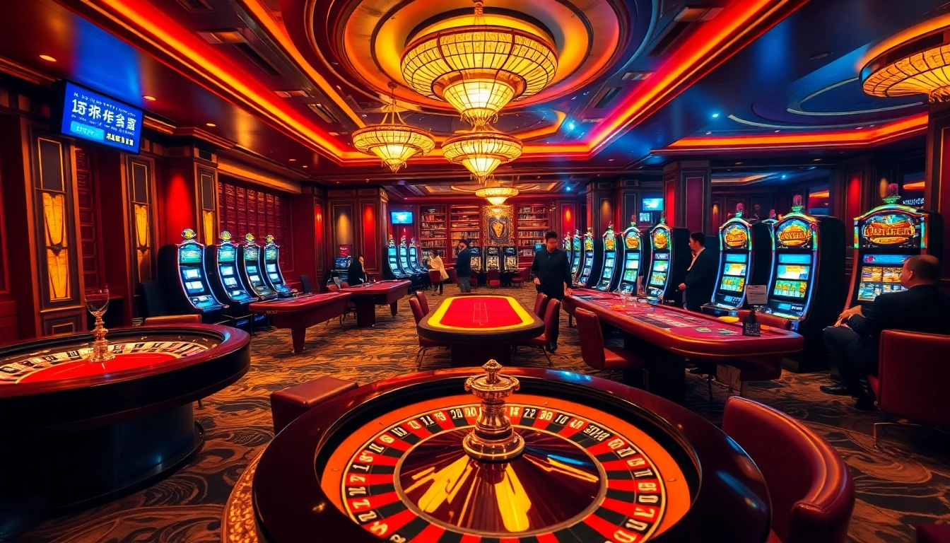 Exciting casino atmosphere showcasing 바이낸스 회원가입 registration experience with roulette and poker tables.