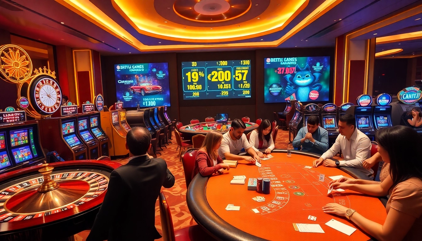 Experience the excitement at S8 casino with vibrant gaming tables and lively players.