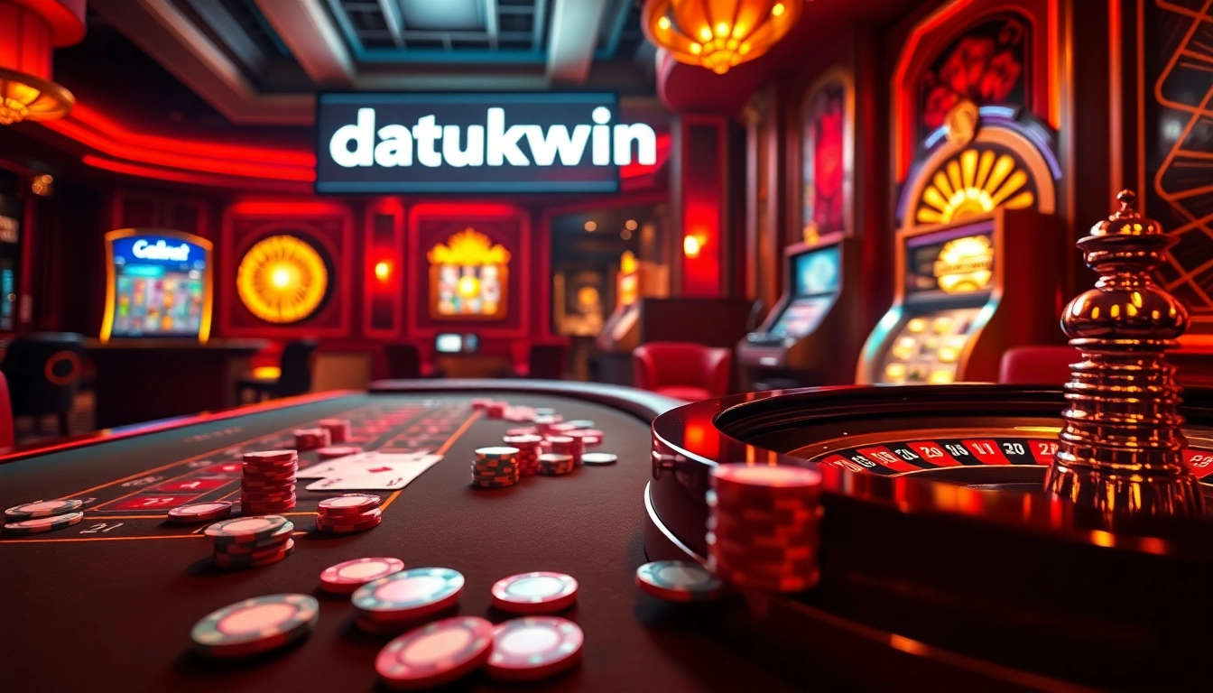 Rasakan permainan taruhan tinggi di Datukwin dengan meja poker yang penuh warna dan mesin slot yang menarik.