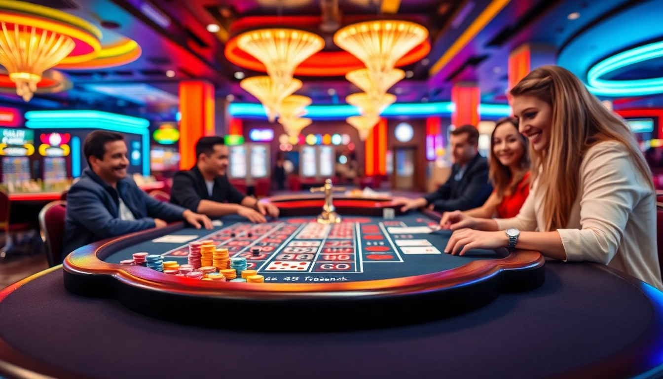 에볼루션 카지노에서 활기찬 게임 환경을 즐기는 모습