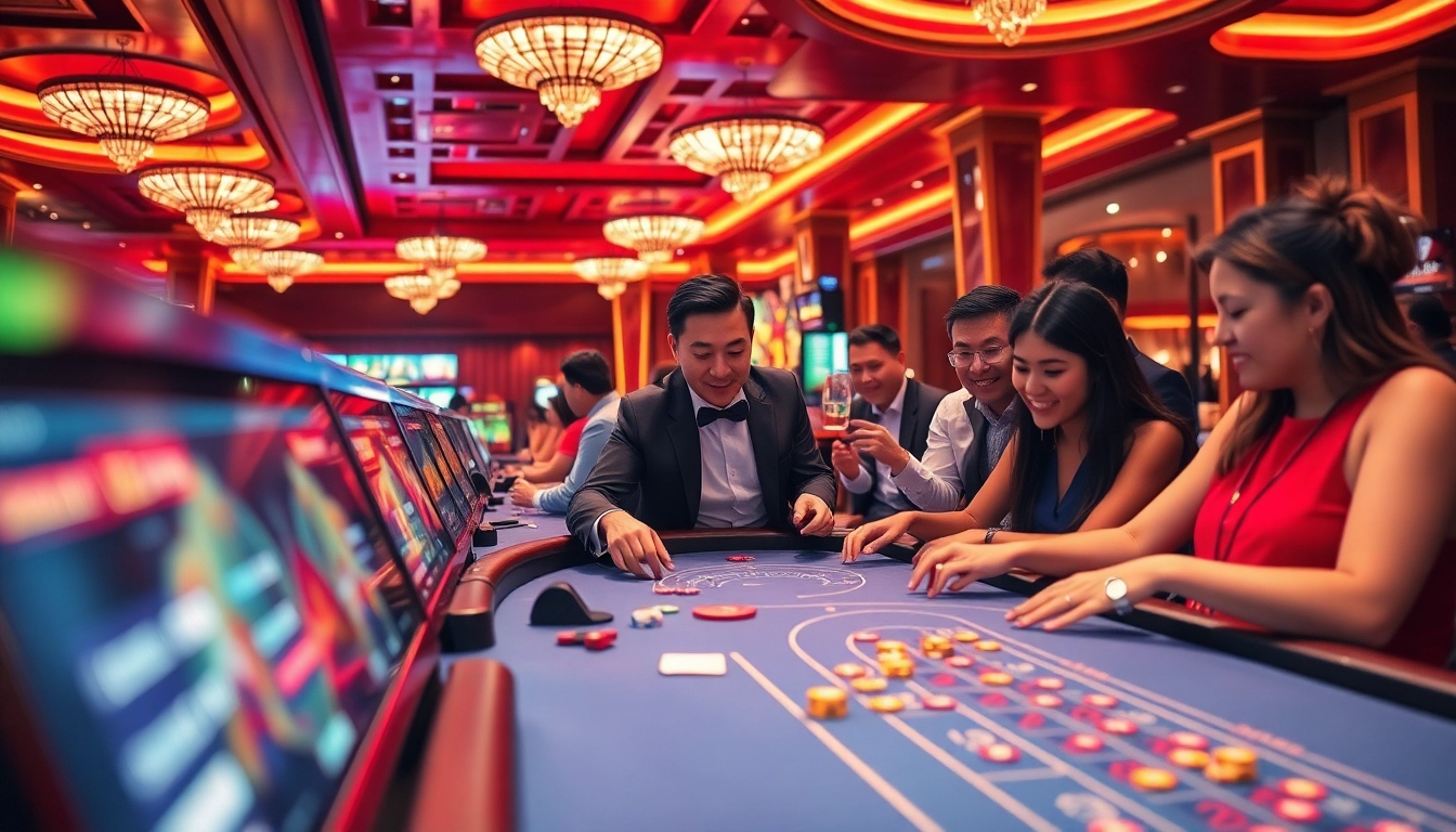 에볼루션 카지노에서 활기찬 딜러와 플레이어가 상호작용하는 장면